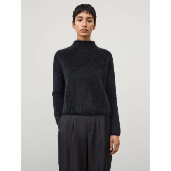 Lisa Yang Sandy Sweater in Black Brushed