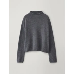 Lisa Yang Sandy Sweater in Graphite | Cashmere Sweaters | Coveti