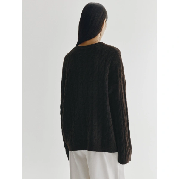 Lisa Yang Seymour Sweater in Dark Oak