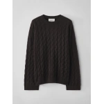 Lisa Yang Seymour Sweater in Dark Oak | Cashmere Sweaters | Coveti