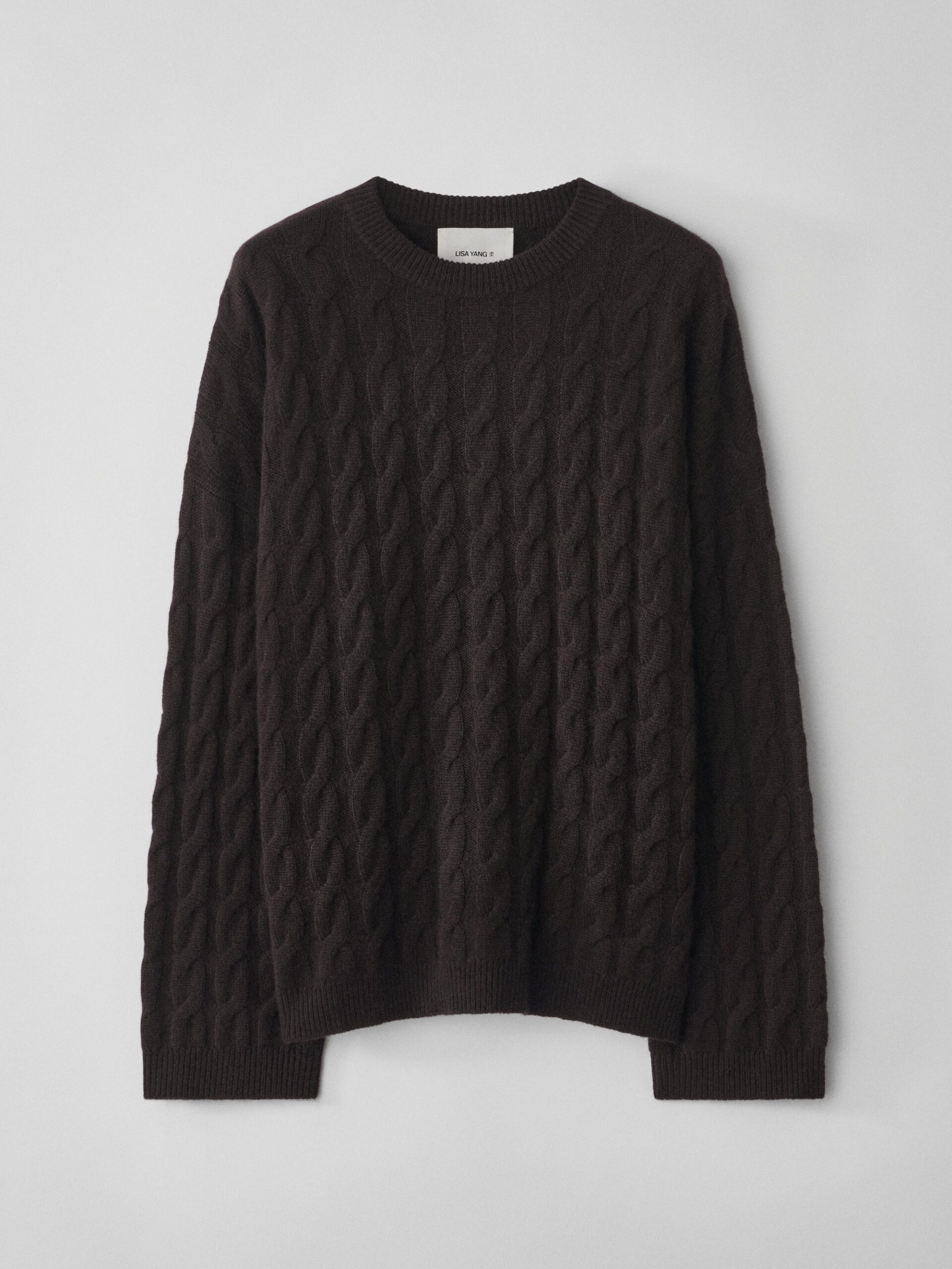Lisa Yang Seymour Sweater in Dark Oak Lisa Yang Seymour Sweater in Dark Oak | Cashmere Sweaters | Coveti
