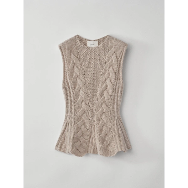 Lisa Yang Signy Top in Sand | Sleeveless & Tank Tops | Coveti