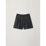 Lisa Yang Tailored Wide Leg Shorts in Midnight | Shorts | Coveti