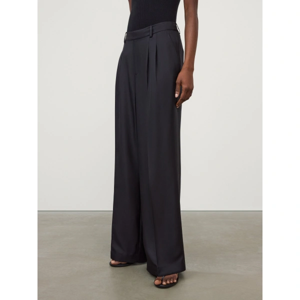 Lisa Yang Tailored Wide Leg Trousers in Midnight