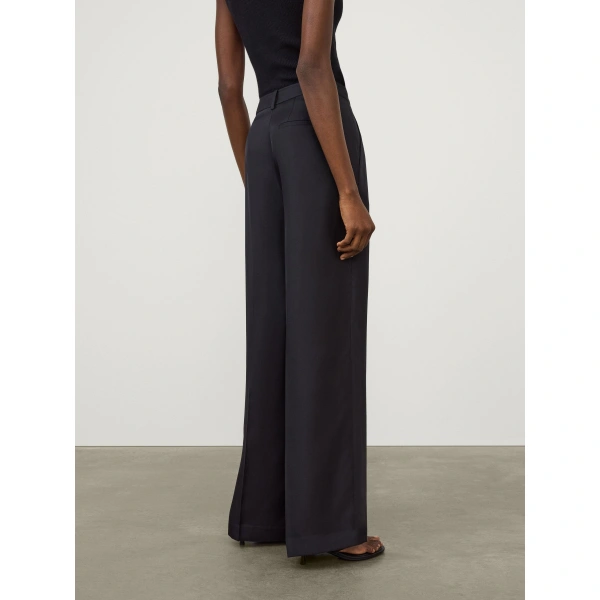 Lisa Yang Tailored Wide Leg Trousers in Midnight