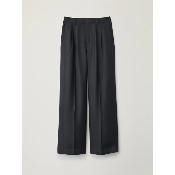 Tailored Wide Leg Trousers in Midnight