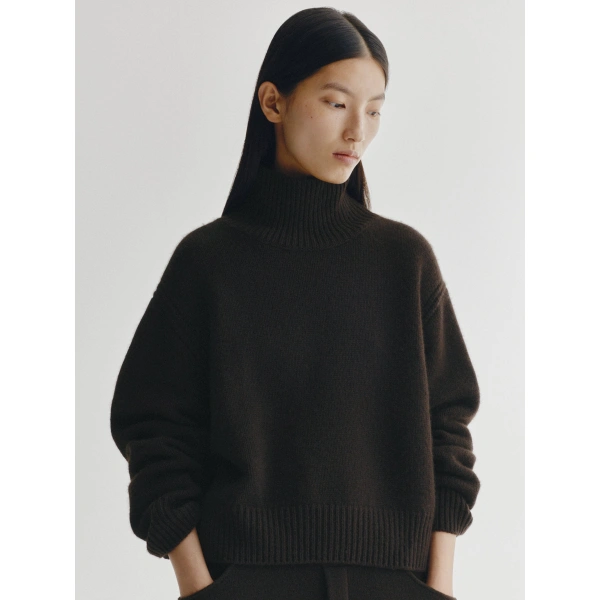 Lisa Yang Tiona Sweater in Dark Oak