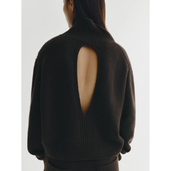Lisa Yang Tiona Sweater in Dark Oak