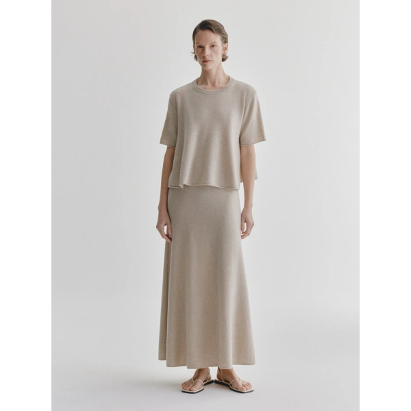 Lisa Yang Torie Skirt in Sand