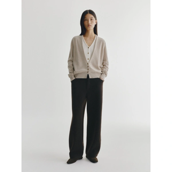Lisa Yang Vani Cardigan in Sand and Cream