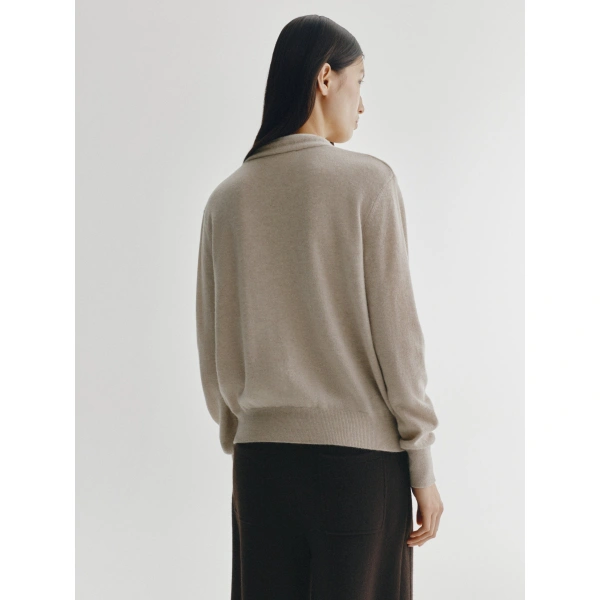 Lisa Yang Vani Cardigan in Sand and Cream