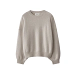 Lisa Yang Veira Sweater in Oyster | Cashmere Sweaters | Coveti