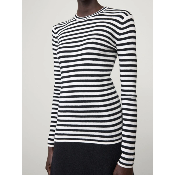 Lisa Yang Vivian Top in Salt and Noir