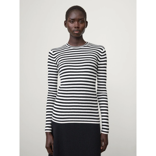 Lisa Yang Vivian Top in Salt and Noir