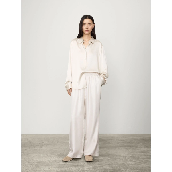 Lisa Yang Wide Leg Trousers in Champagne