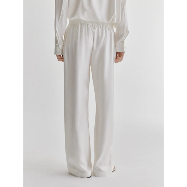 Lisa Yang Wide Leg Trousers in Meringue