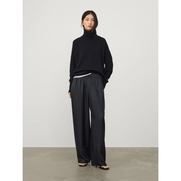 Lisa Yang Wide Leg Trousers in Midnight