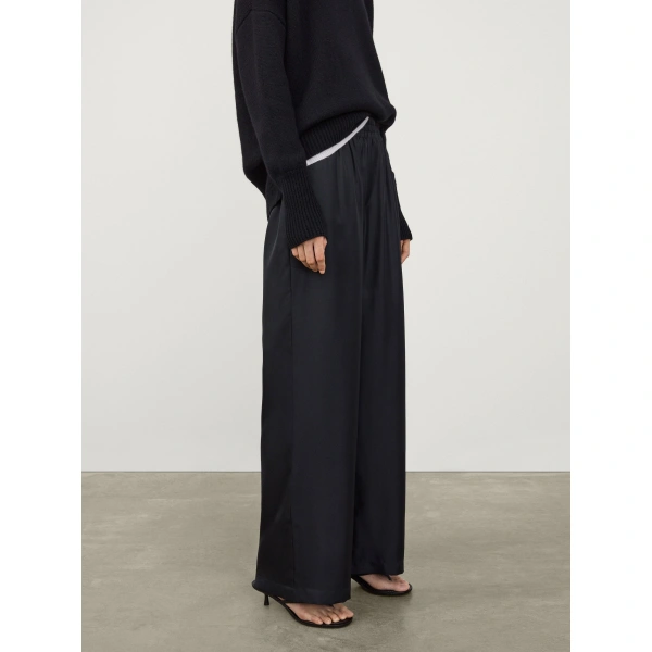 Lisa Yang Wide Leg Trousers in Midnight