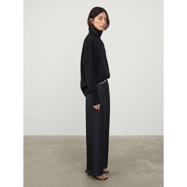 Lisa Yang Wide Leg Trousers in Midnight