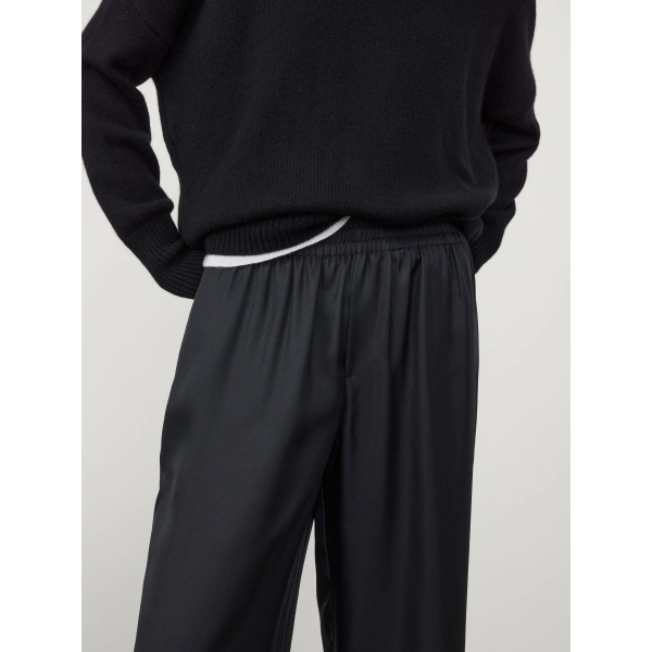 Lisa Yang Wide Leg Trousers in Midnight