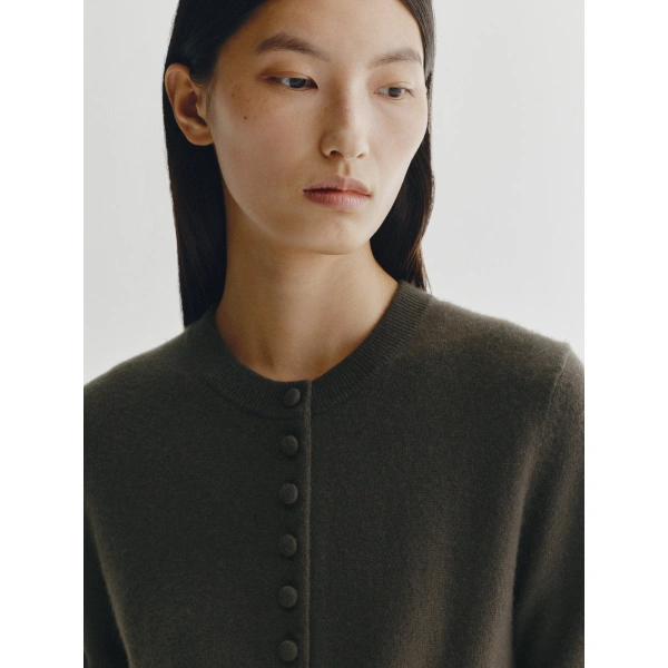 Lisa Yang Wilona Cardigan in Dark Fern