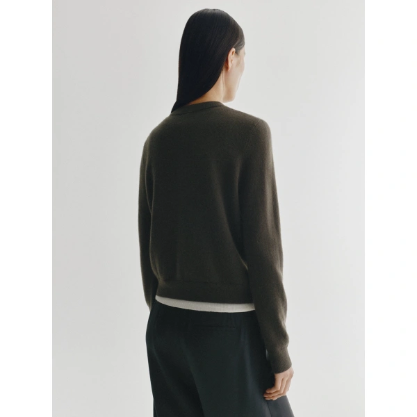 Lisa Yang Wilona Cardigan in Dark Fern