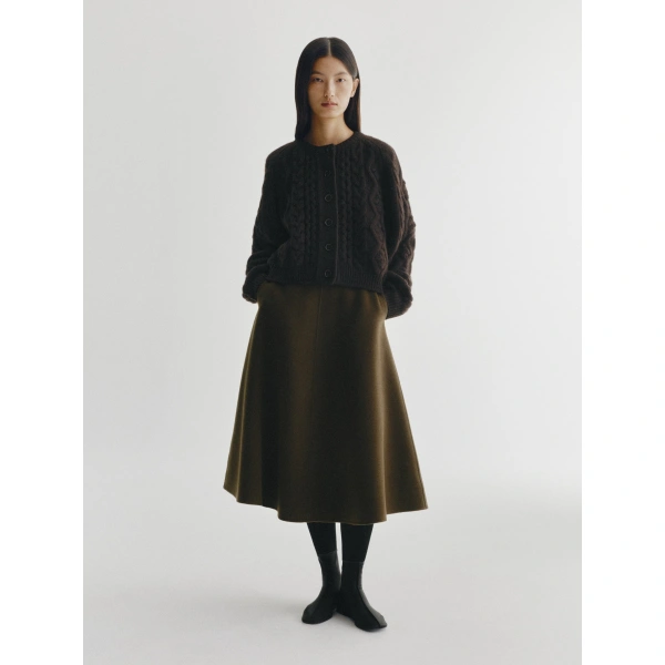 Lisa Yang Winroe Cardigan in Dark Oak