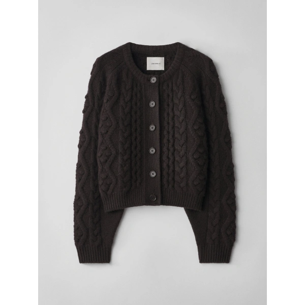 Lisa Yang Winroe Cardigan in Dark Oak | Cardigans | Coveti