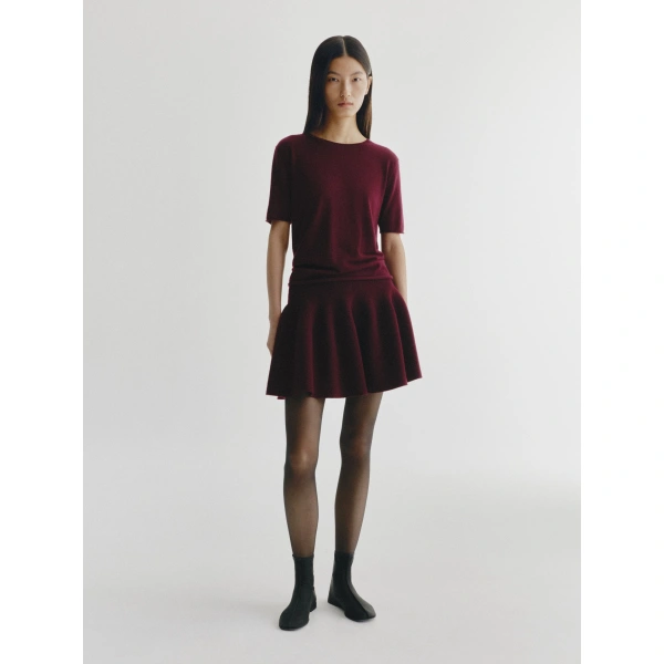 Lisa Yang Wren Skirt in Deep Plum