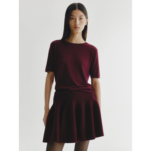 Lisa Yang Wren Skirt in Deep Plum