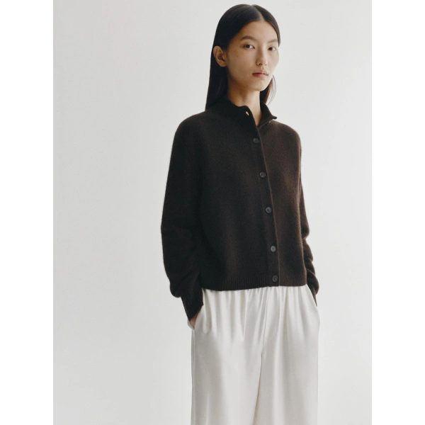 Lisa Yang Zirelle Cardigan in Dark Oak