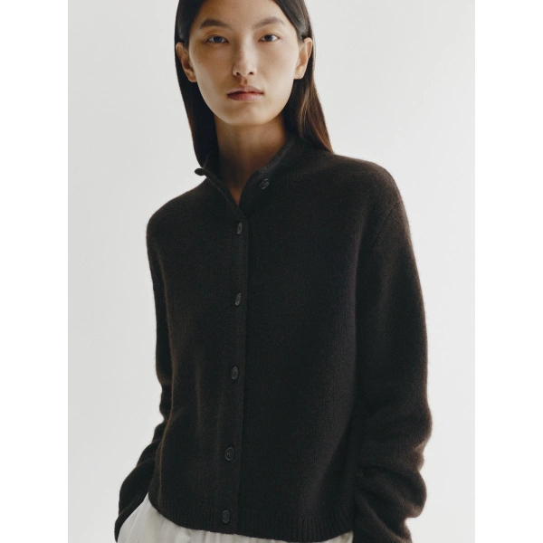 Lisa Yang Zirelle Cardigan in Dark Oak