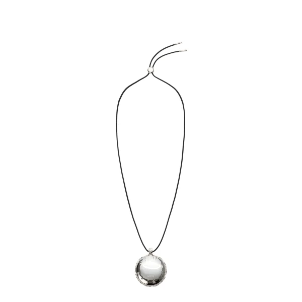 Blown Inflated Pendant, Silver and Gold
