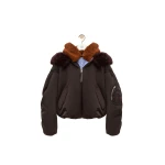 Loewe Bomber Jacket in Technical Shell, Brown | Jackets | Coveti