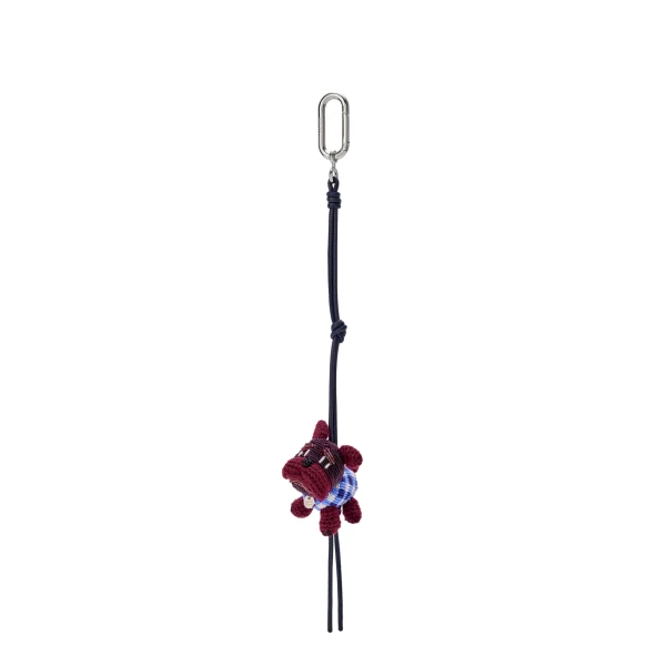 Bulldog Charm in Beads and Felt, Multicolour