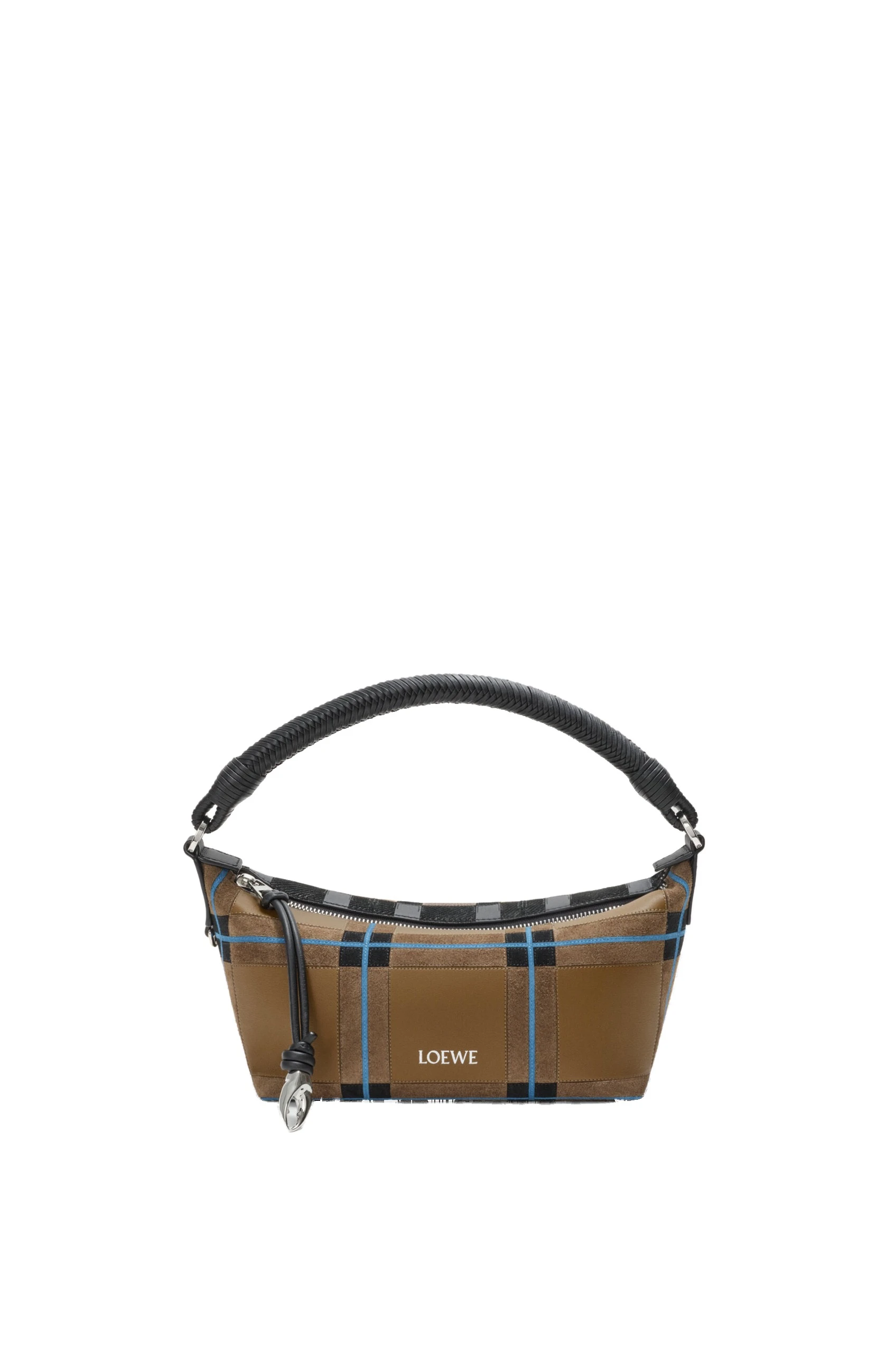 Loewe Cala Mini Bag in Check Intarsio, Brownish Green and Multicolour | Bags | Coveti Loewe Cala Mini Bag in Check Intarsio, Brownish Green and Multicolour | Bags | Coveti