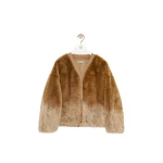 Loewe Cardigan in Shearling, Camel | Jackets | Coveti