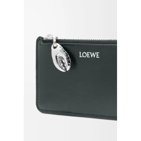 Claw Coin Cardholder in Glossy Lambskin, Black - Image 4