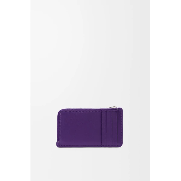 Claw Coin Cardholder in Glossy Lambskin, Deep Purple - Image 2