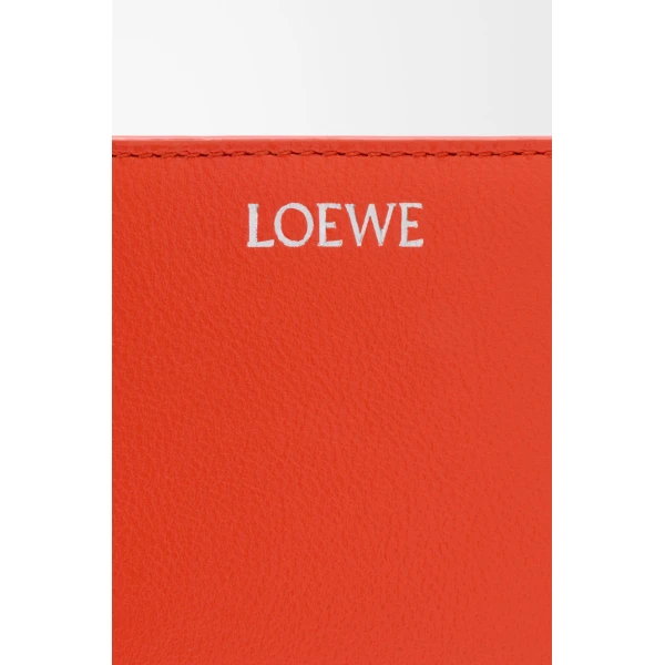 Claw Compact Wallet in Glossy Lambskin, Vivid Orange - Image 5