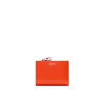 Loewe Claw Compact Wallet in Glossy Lambskin, Vivid Orange | Accessories | Coveti