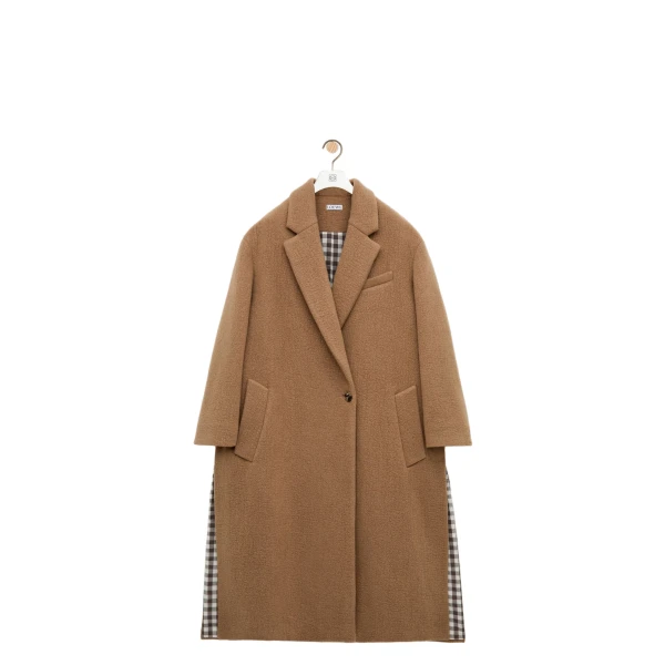 Loewe Coat in Cashmere, Beige | Coats | Coveti