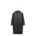 Loewe Coat in Nappa Lambskin, Black | Coats | Coveti