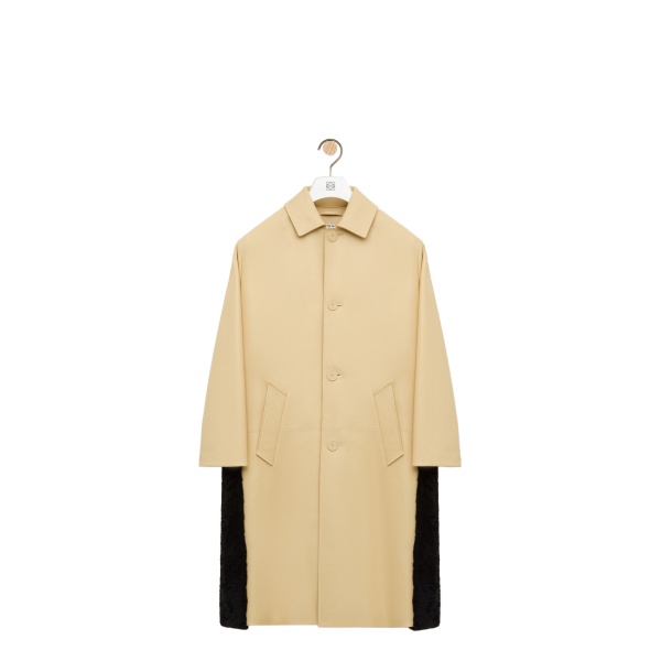 Loewe Coat in Nappa Lambskin, Light Yellow | Coats | Coveti