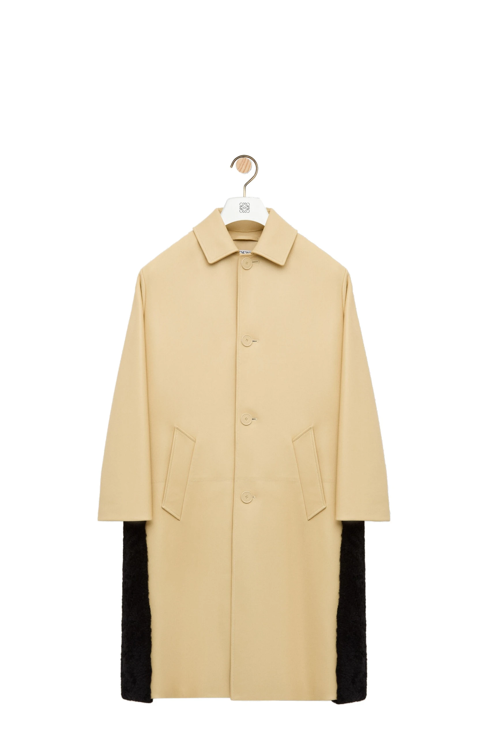 Loewe Coat in Nappa Lambskin, Light Yellow | Coats | Coveti Loewe Coat in Nappa Lambskin, Light Yellow | Coats | Coveti