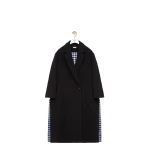 Loewe Coat in Wool and Cashmere, Black | Coats | Coveti