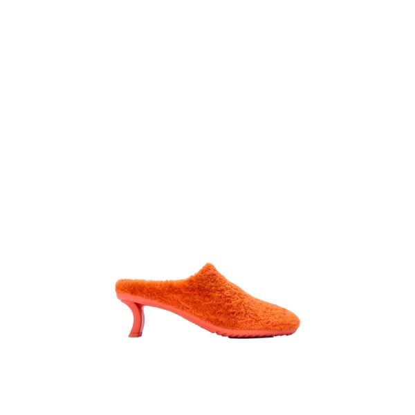 Loewe Dive Mule in Shearling, Deep Saffron | Shoes | Coveti