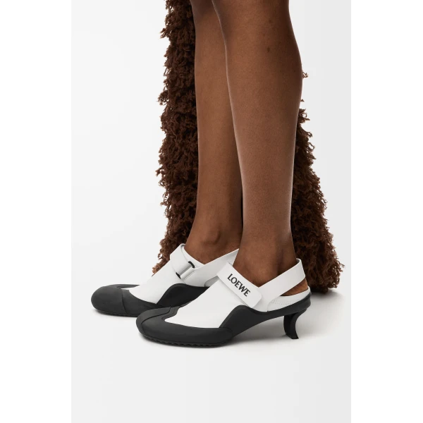 Dive Slingback in Stretch Calfskin, White - Image 2