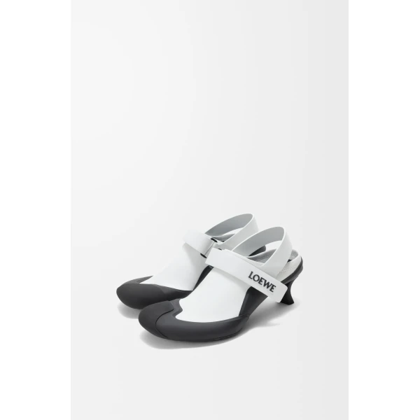 Dive Slingback in Stretch Calfskin, White - Image 3