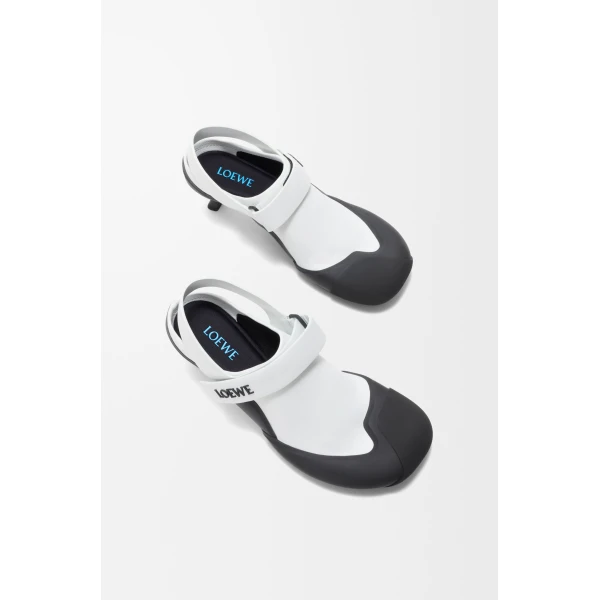 Dive Slingback in Stretch Calfskin, White - Image 4